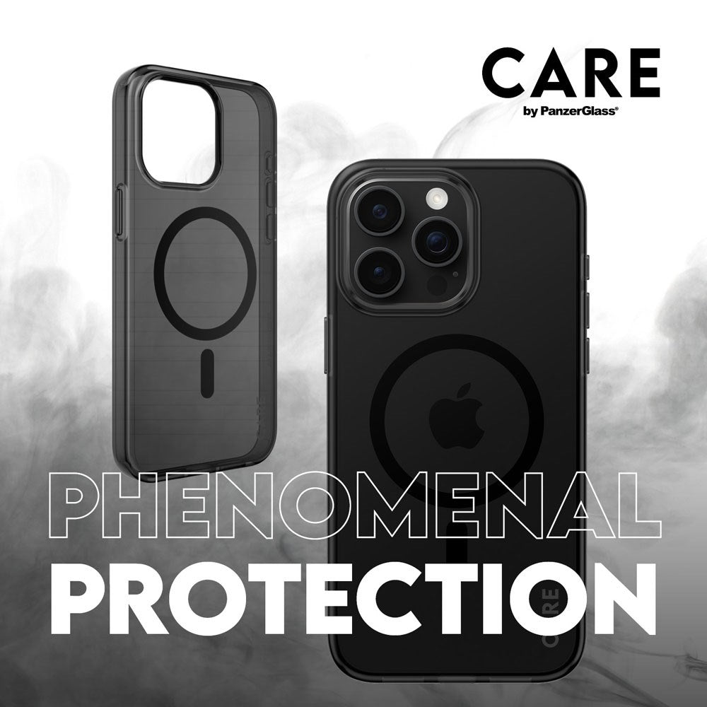 CARE by PanzerGlass iPhone 16 FLAGSHIP Urban Combat Cover - MagSafe Kompatibel - Smokey / Black