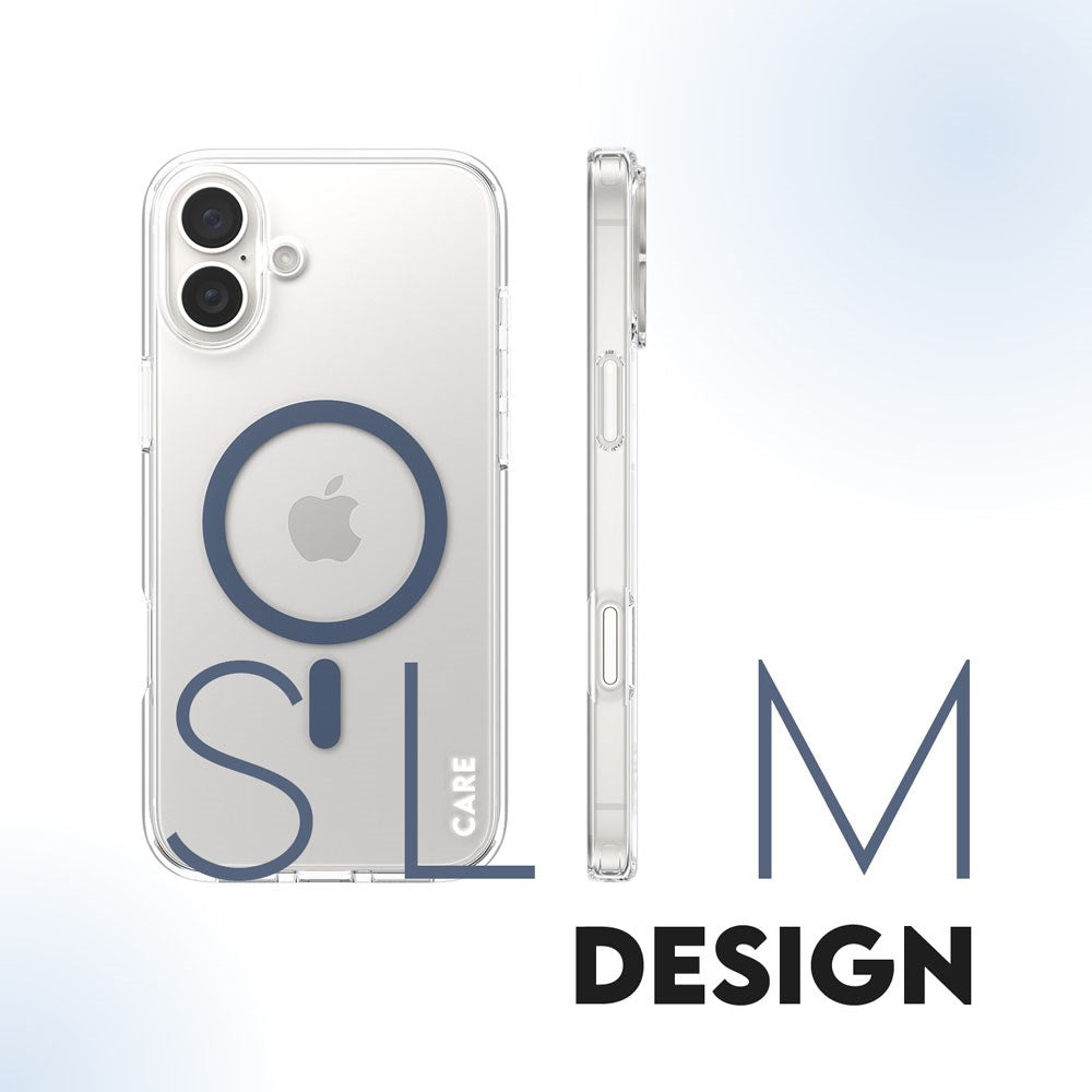 CARE by PanzerGlass iPhone 16 Plus FLAGSHIP Urban Combat-deksel - MagSafe-kompatibel - Gjennomsiktig / Coronet Blue