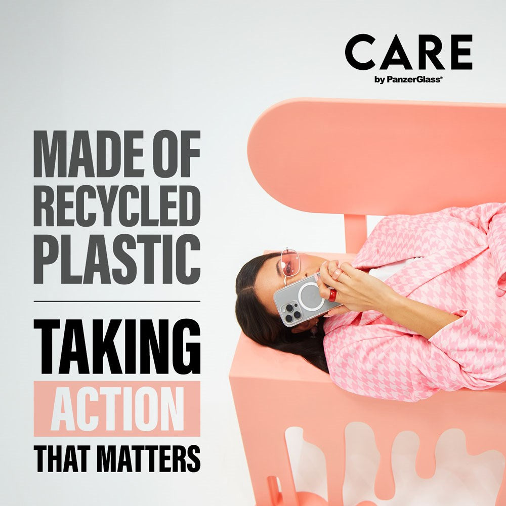 CARE by PanzerGlass iPhone 16 Pro FLAGSHIP Urban Combat-deksel - MagSafe-kompatibel - Gjennomsiktig / Pikant grønn