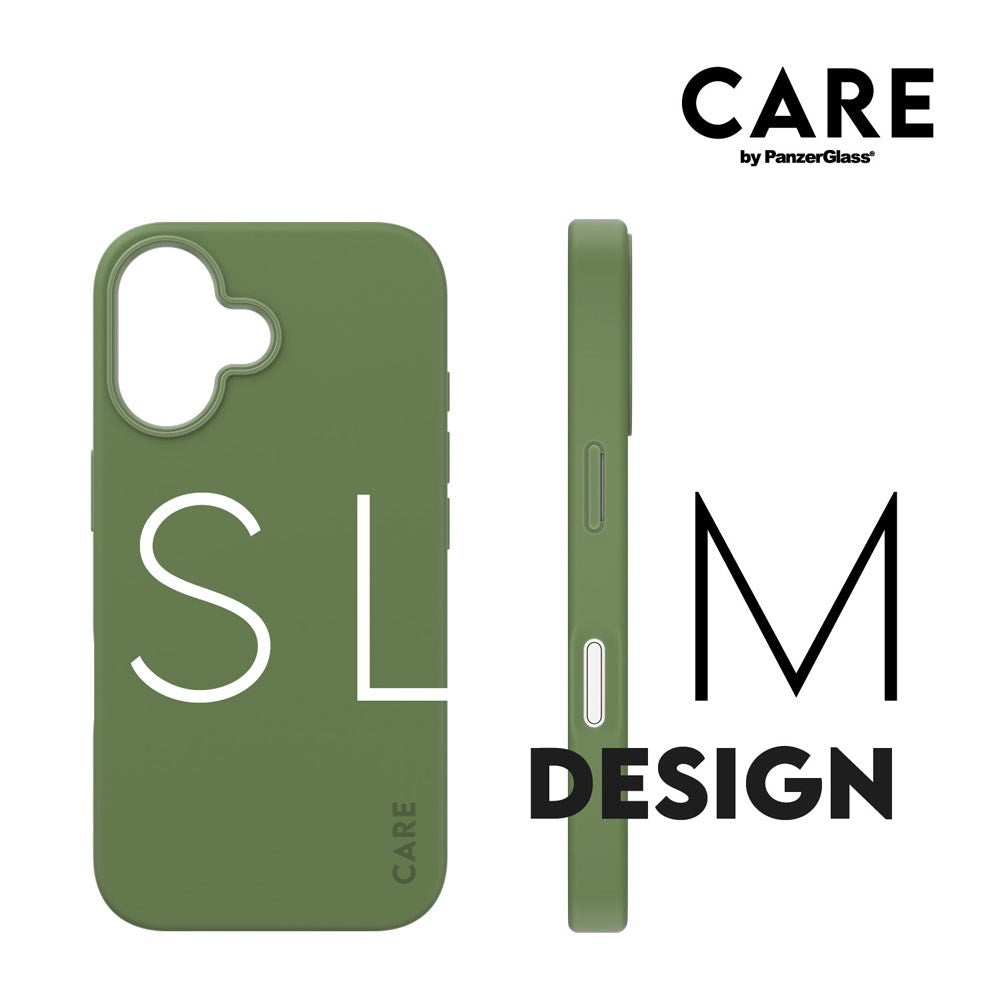 CARE by PanzerGlass iPhone 16 FASHION Fearlessly Fashionable Cover - MagSafe Kompatibel - Piquant Green