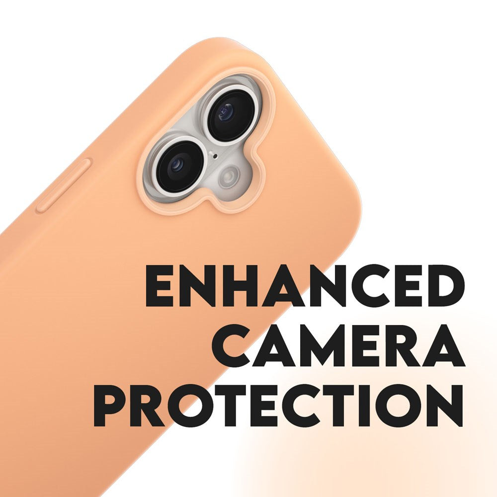 CARE by PanzerGlass iPhone 16 FASHION Fryktløst fasjonabelt deksel - MagSafe-kompatibel - Peach Fuzz