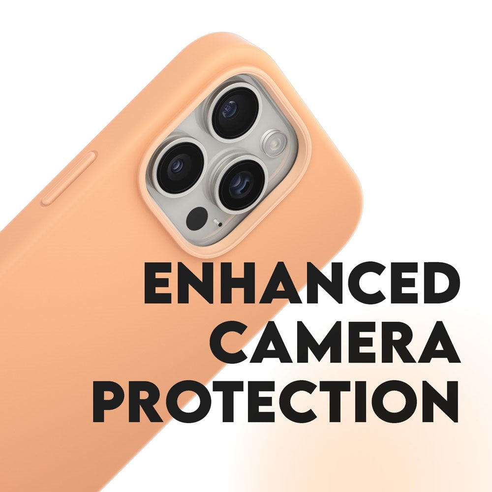 CARE by PanzerGlass iPhone 16 Pro FASHION Fryktløst fasjonabelt deksel - MagSafe-kompatibel - Peach Fuzz