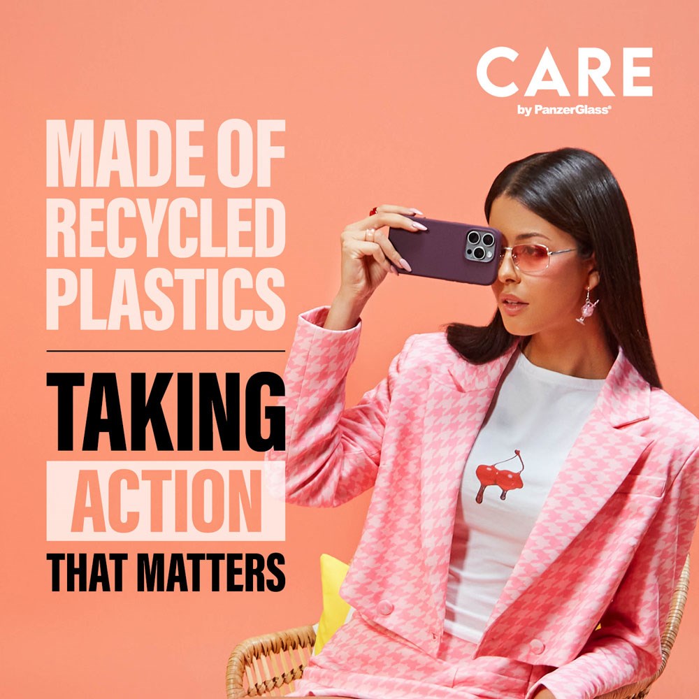 CARE by PanzerGlass iPhone 16 Pro FASHION Fryktløst fasjonabelt deksel - MagSafe-kompatibel - Peach Fuzz