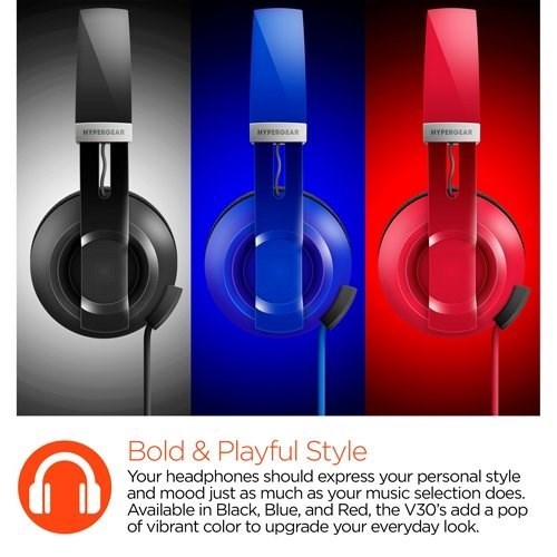 HyperGear V30 Stereo Headphones - Blå