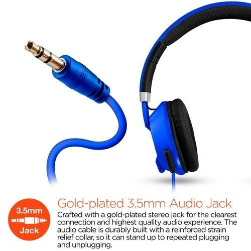 HyperGear V30 Stereo Headphones - Blå