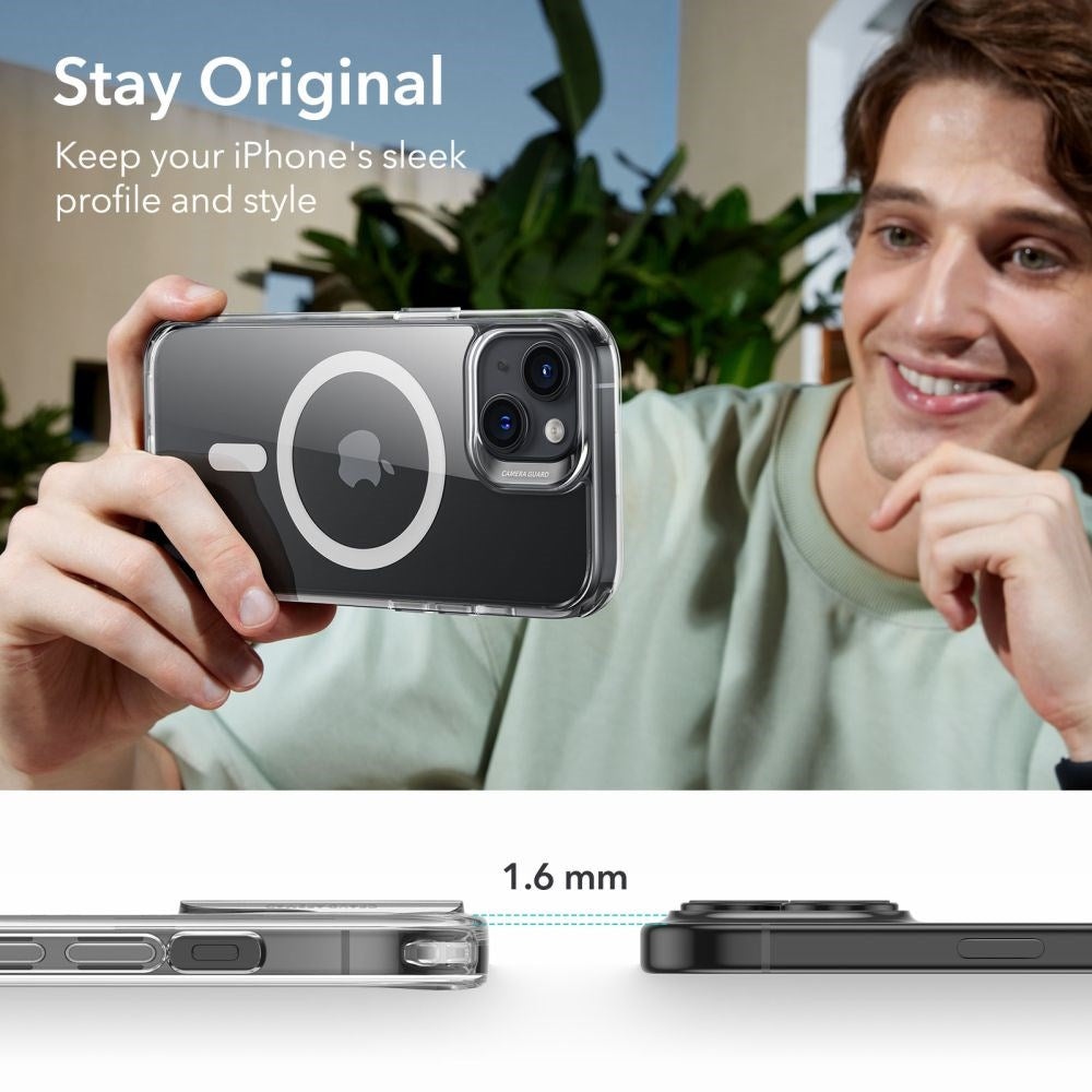 iPhone 15 Plus ESR Classic Hybrid Halolock Bakdeksel - MagSafe-kompatibel - Gjennomsiktig