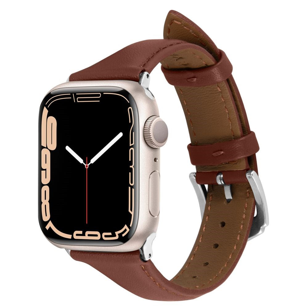 Apple Watch (38/40/SE/41/42 mm) Cyrill lærreim - klassisk utseende - brun