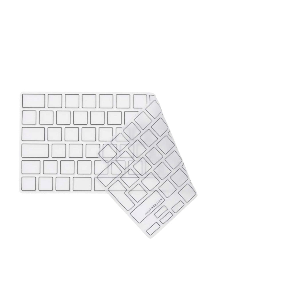 Philbert MacBook Pro 14" / 16" (2021) Keyboard Silikone Cover m. Dansk Tastatur - Transparent / Black