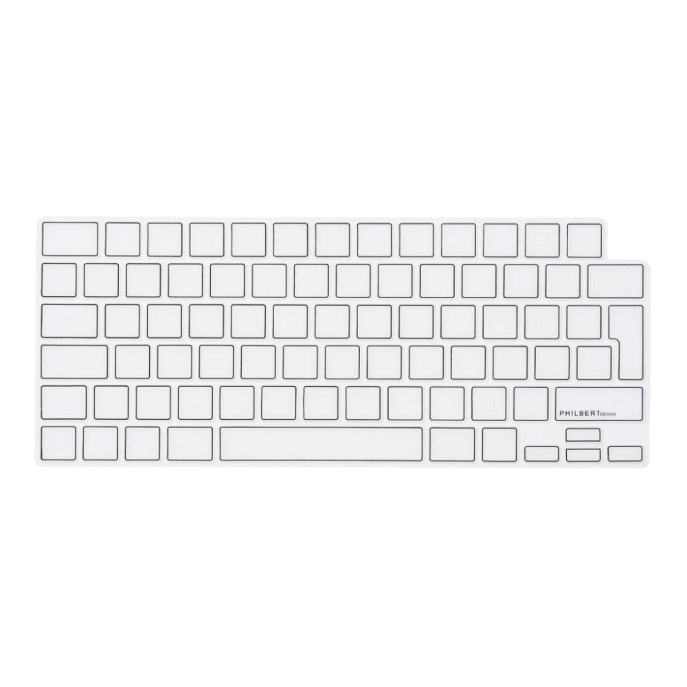 Philbert MacBook Pro 14" / 16" (2021) Keyboard Silikone Cover m. Dansk Tastatur - Transparent / Black