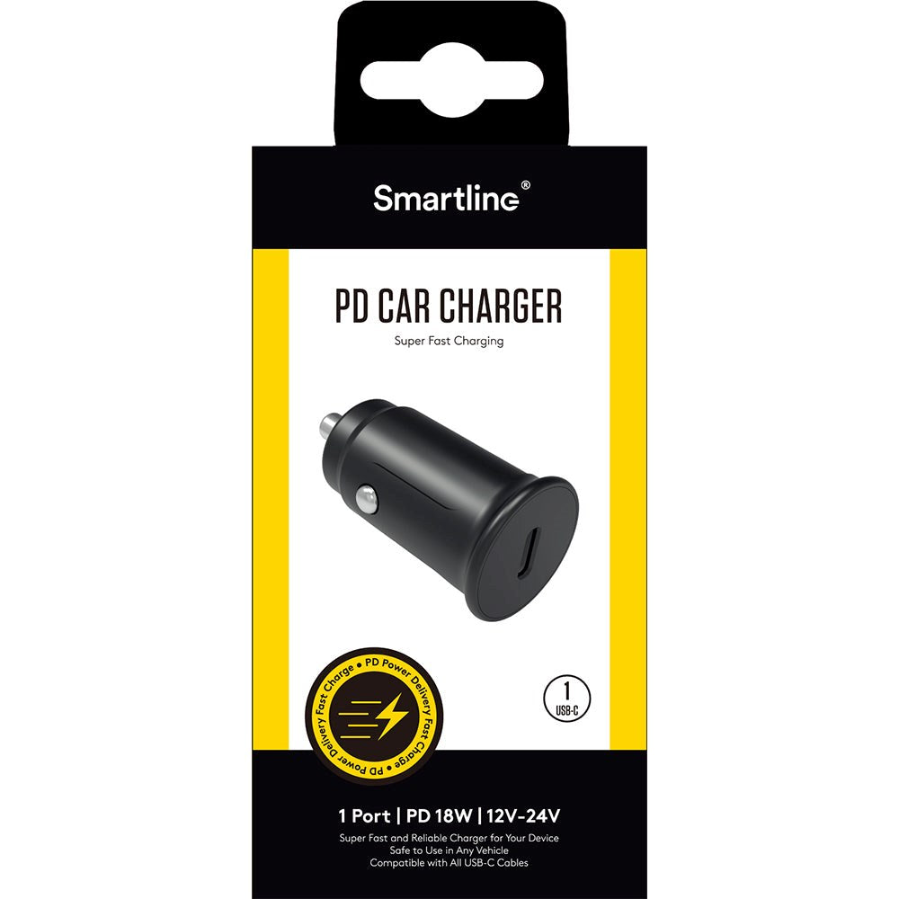 Smartline PD (Power Delivery) 20W Billader m. USB-C - Svart