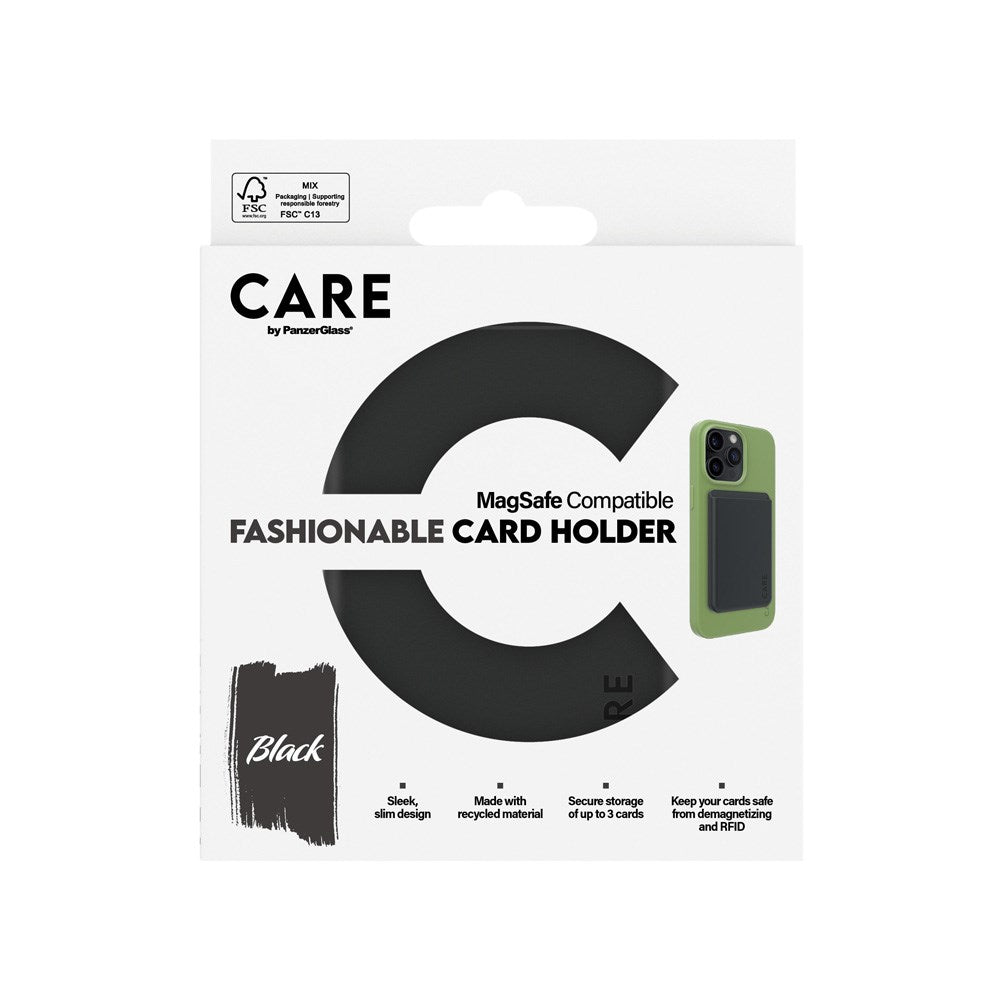 CARE by PanzerGlass Kortholder - Mobil - MagSafe Kompatibel - Sort