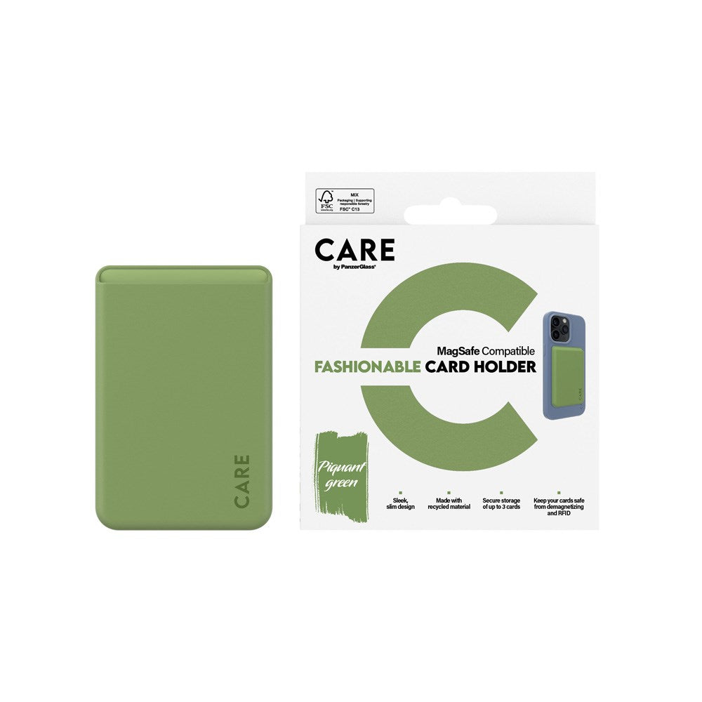 CARE by PanzerGlass Kortholder - Mobil - MagSafe Kompatibel - Grøn