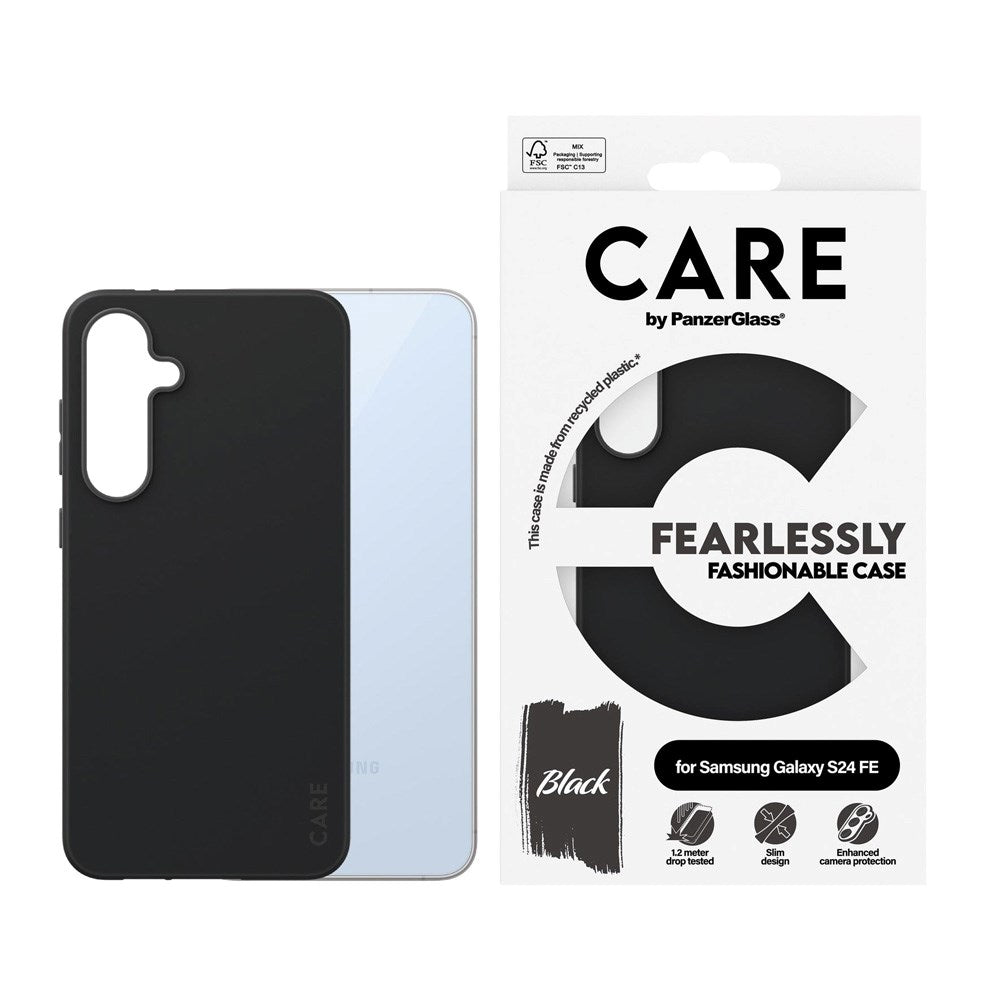 CARE by PanzerGlass Samsung Galaxy S24 FE FASHION Fearlessly Fashionable deksel - Svart