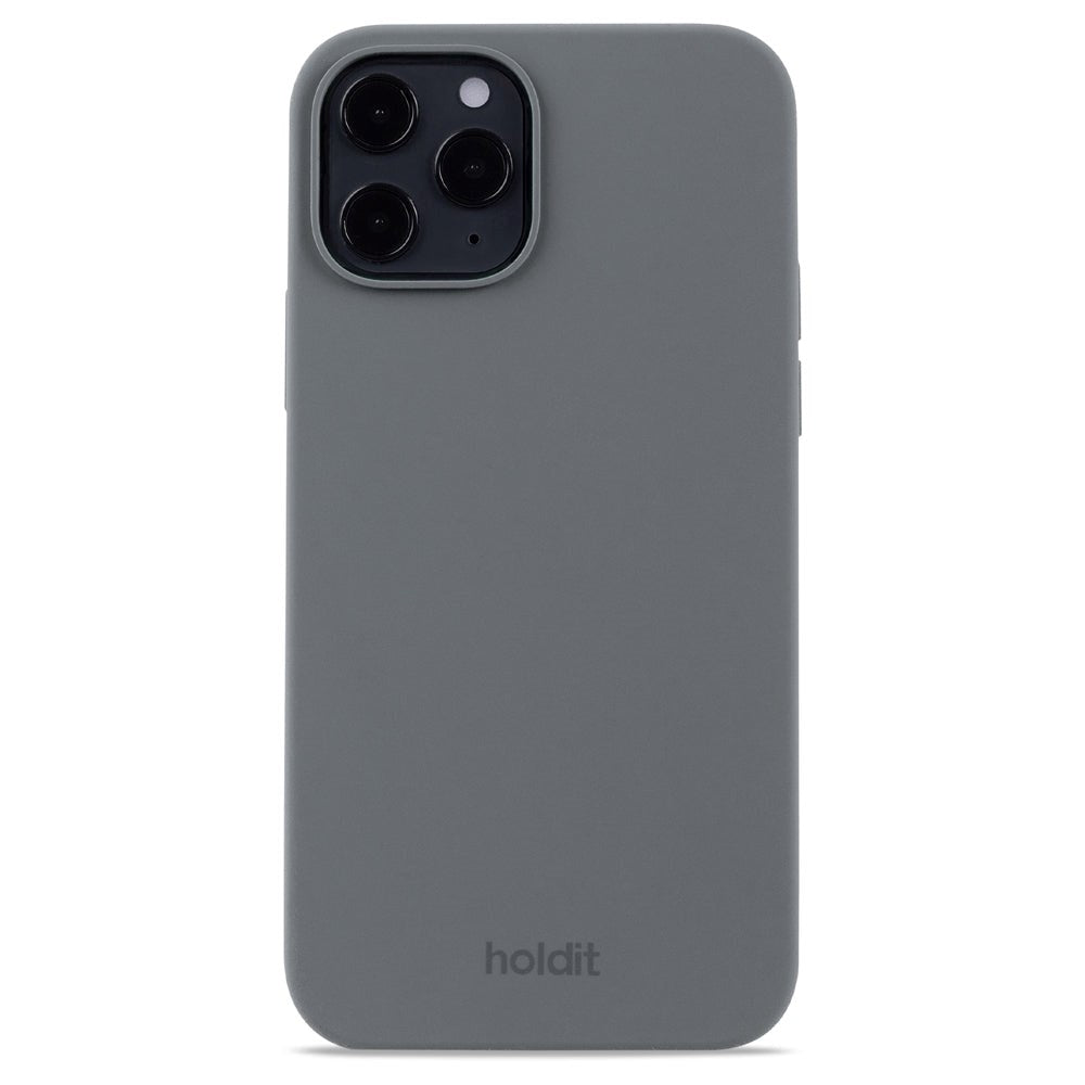Holdit iPhone 12 / 12 Pro Soft Touch Silikondeksel - Space Grey