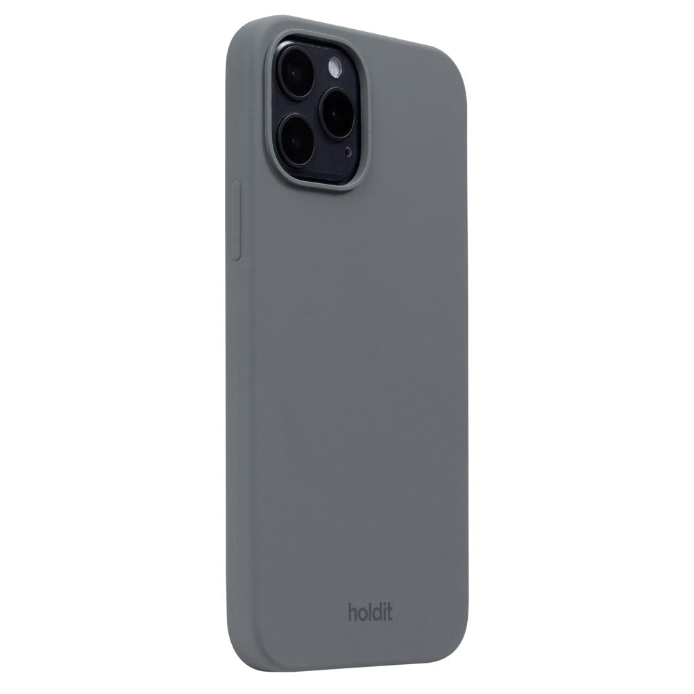 Holdit iPhone 12 / 12 Pro Soft Touch Silikondeksel - Space Grey