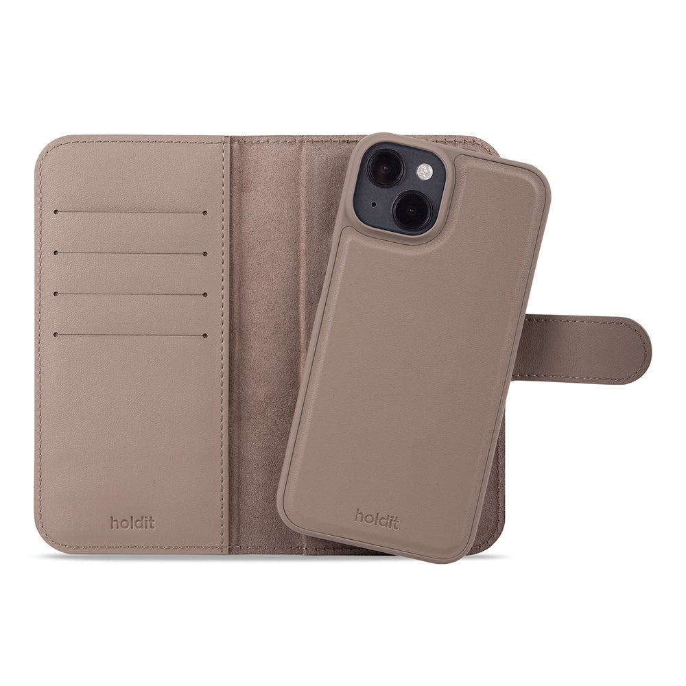 Holdit iPhone 14 / 13 Lommebokveske Magnet Plus - Flip Cover - Mocha Brown