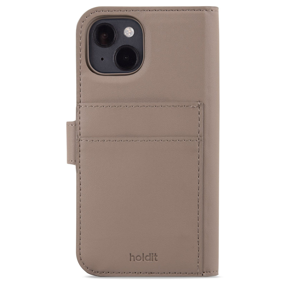 Holdit iPhone 14 / 13 Lommebokveske Magnet Plus - Flip Cover - Mocha Brown