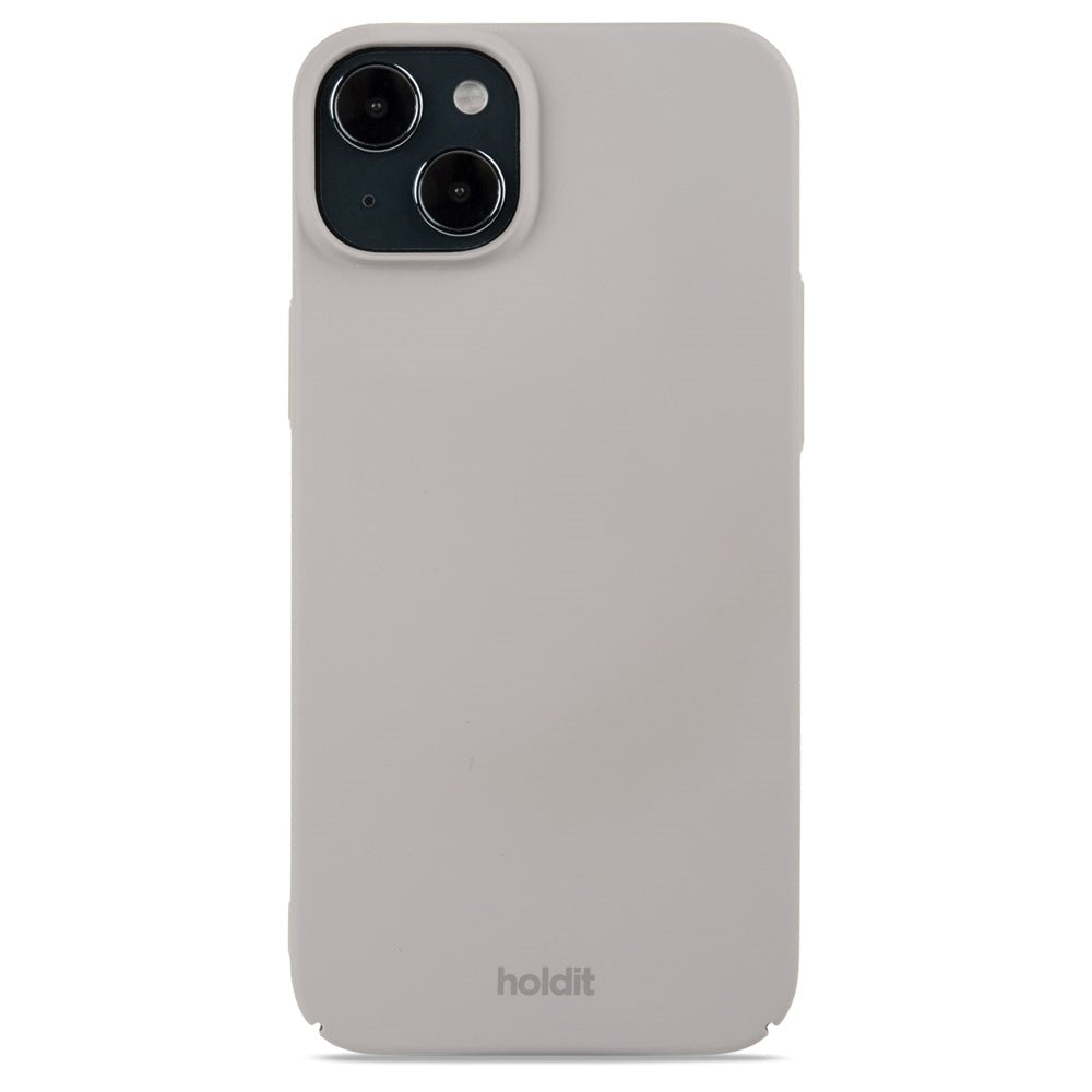 Holdit iPhone 15 Plus slim plastdeksel - brun