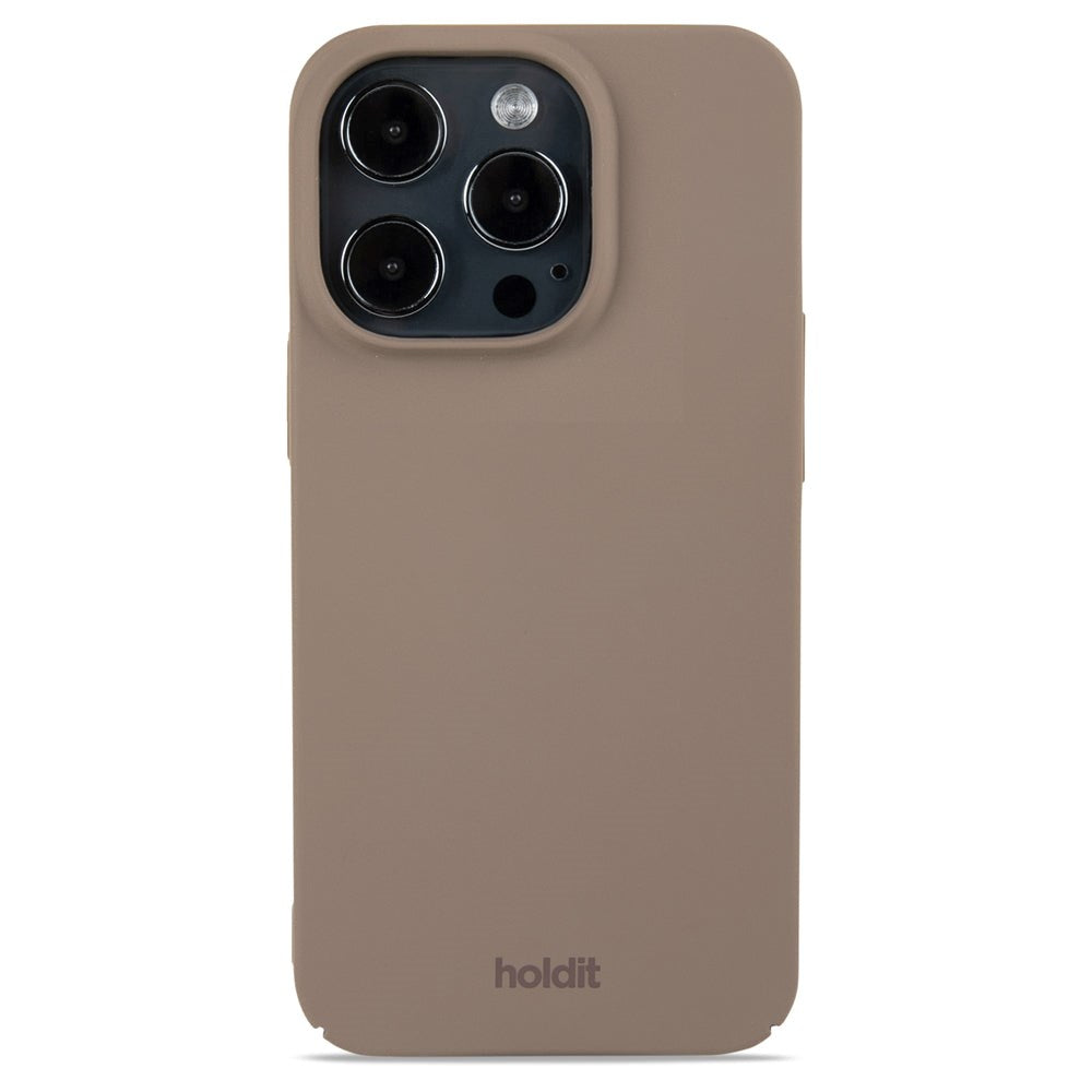 Holdit iPhone 15 Pro Slim Plast Deksel - Mokka Brun