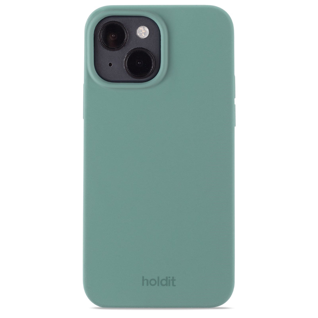 Holdit iPhone 15 Soft Touch Silikondeksel - Mosegrønn