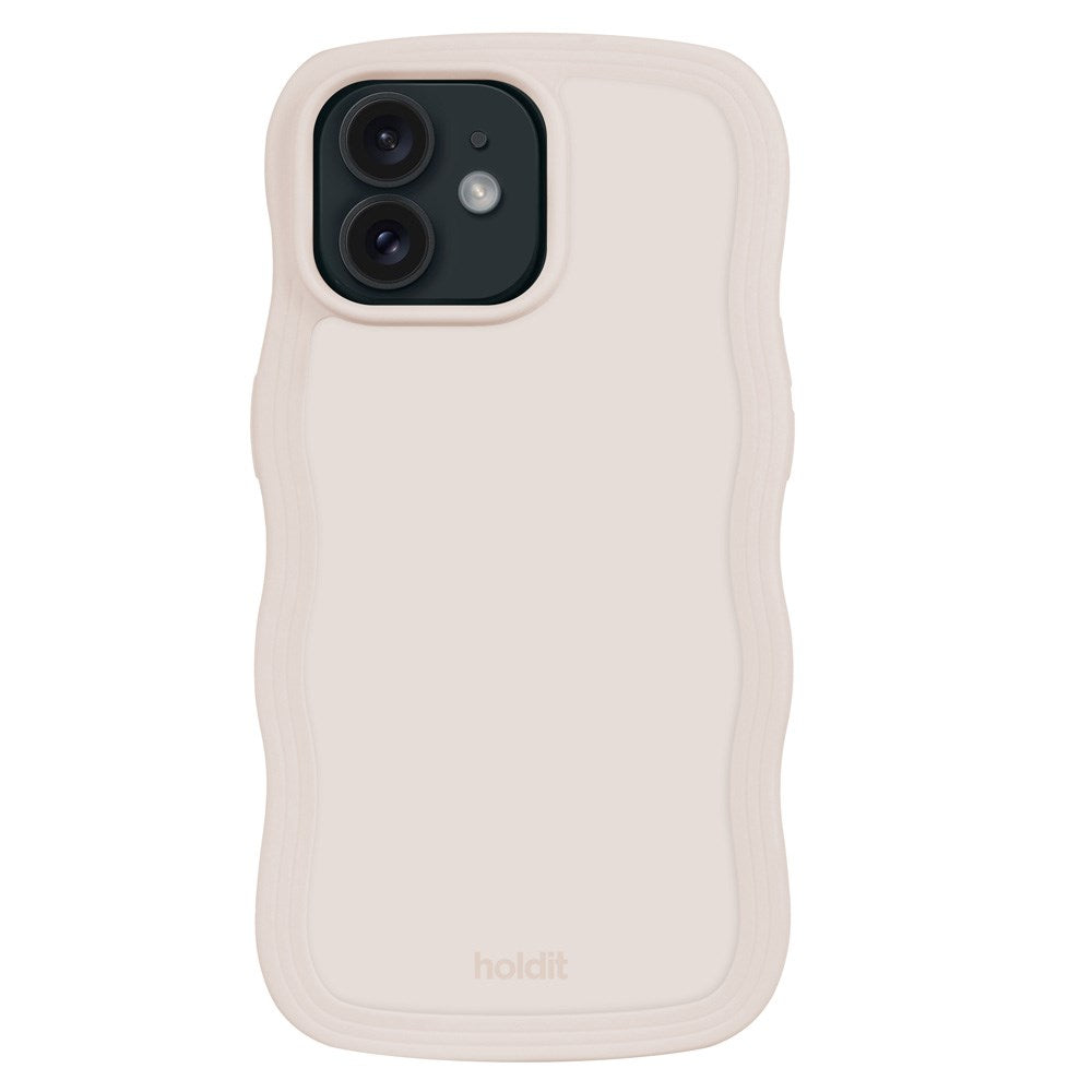 Holdit iPhone 12 / 12 Pro Wavy Deksel - Lys Beige