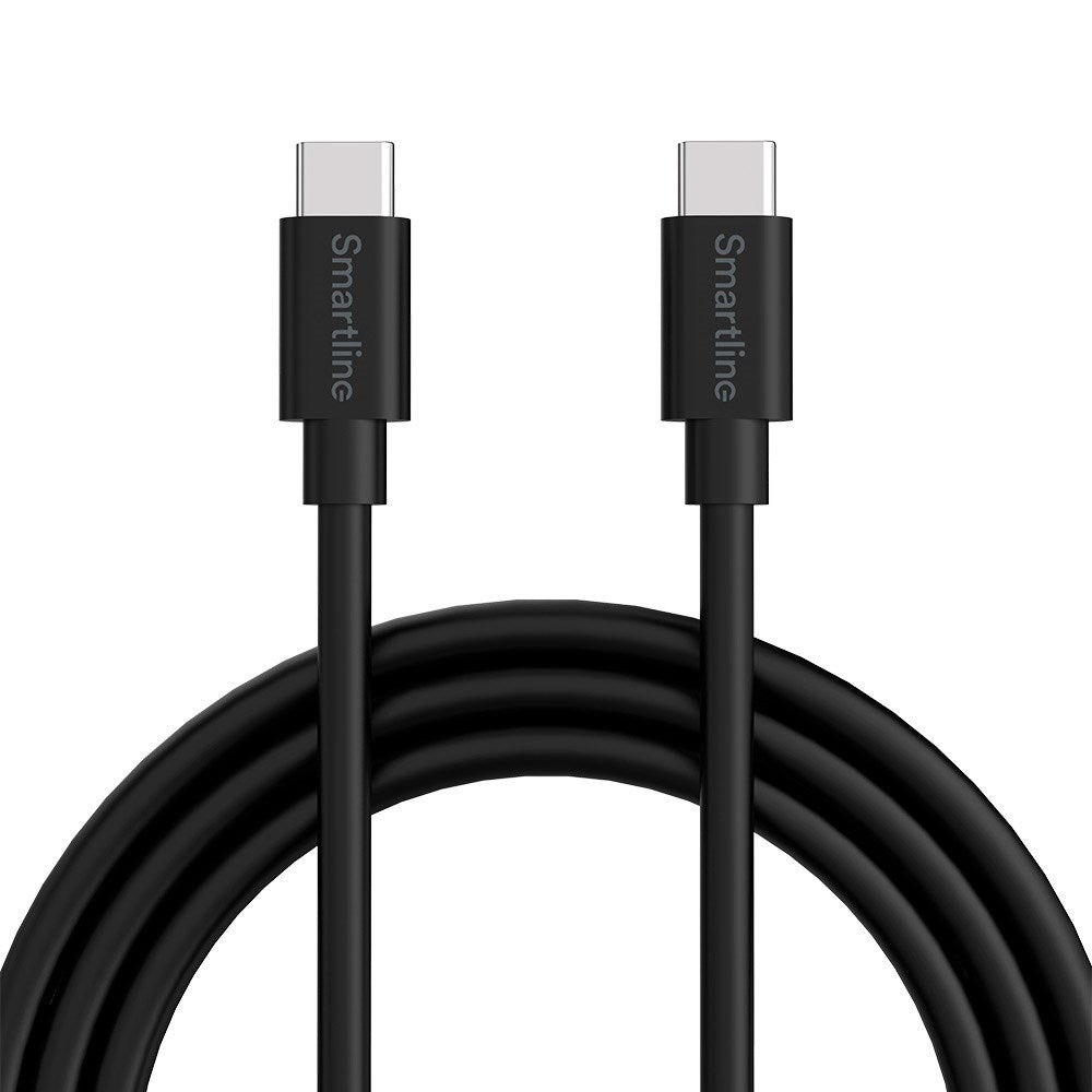 Smartline USB-C til USB-C-kabel (3A/60W) - 1 m. - Svart