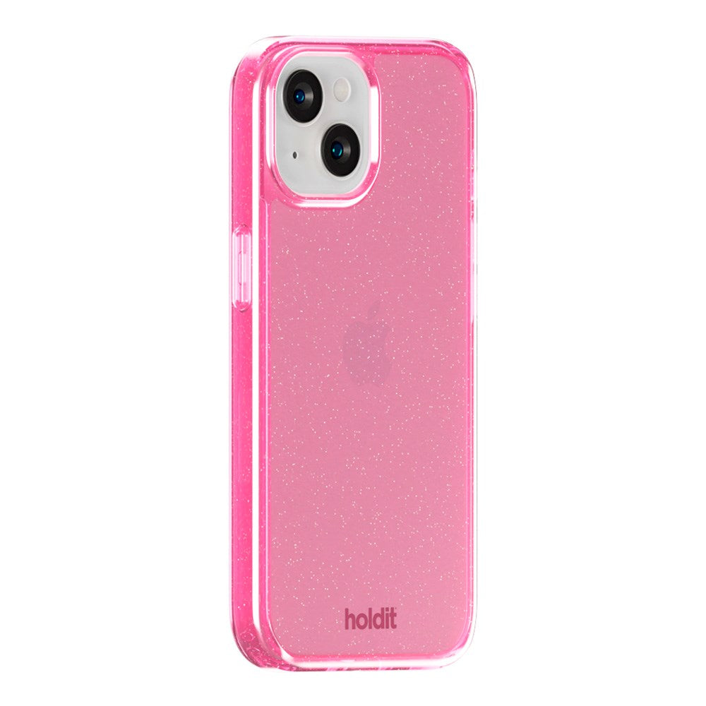 iPhone 15 / 14 / 13 Holdit Glitter Mobildeksel - Rosa
