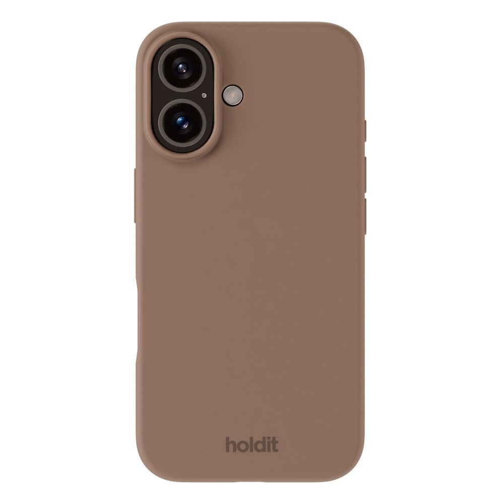 Holdit iPhone 16 Soft Touch Silikondeksel - Mokkabrun