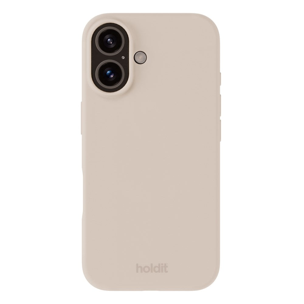 Holdit iPhone 16 Soft Touch Silikondeksel - Lys Beige