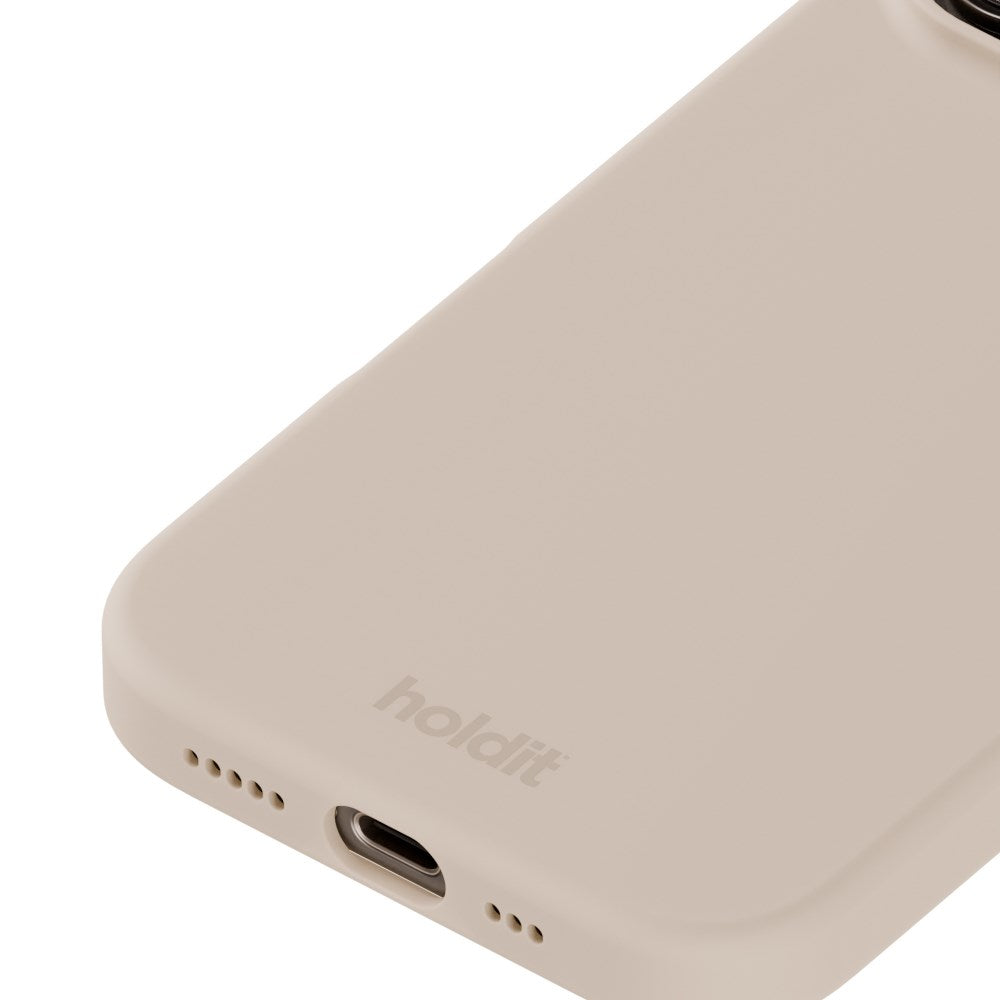Holdit iPhone 16 Pro Soft Touch Silikondeksel - Lys Beige