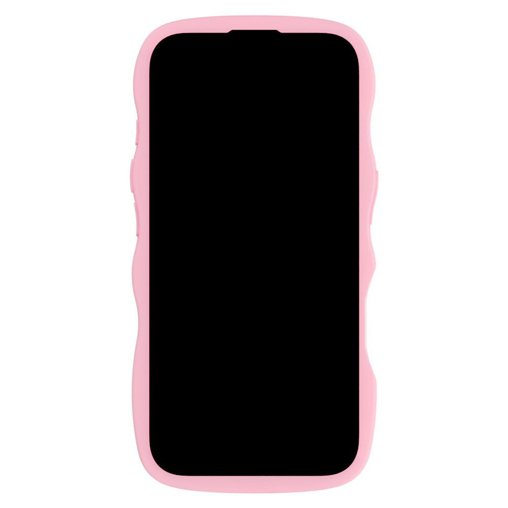 Holdit iPhone 16 Plus Wavy Deksel - Pluss Rosa/Transparent