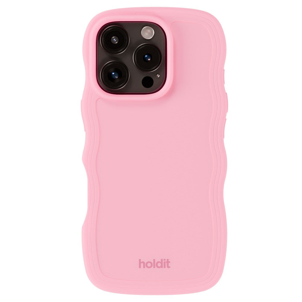 Holdit iPhone 16 Pro Wavy Deksel - Rosa