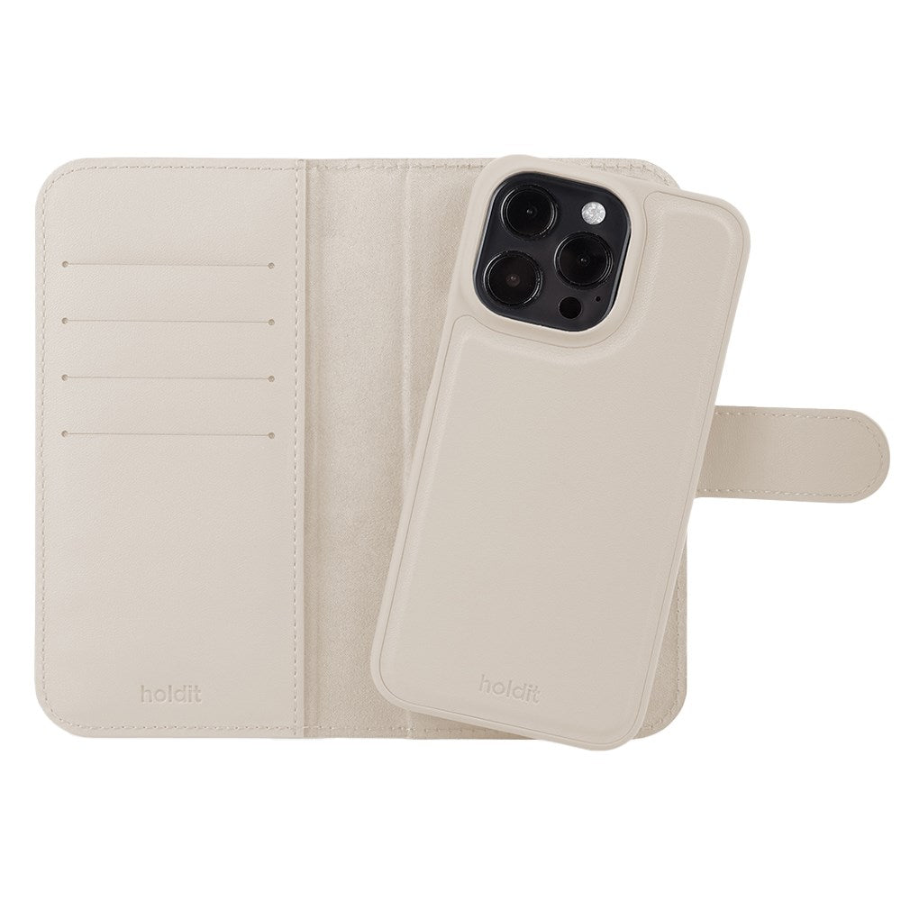 Holdit iPhone 12 / 12 Pro Wallet Magnet Plus-deksel - Beige