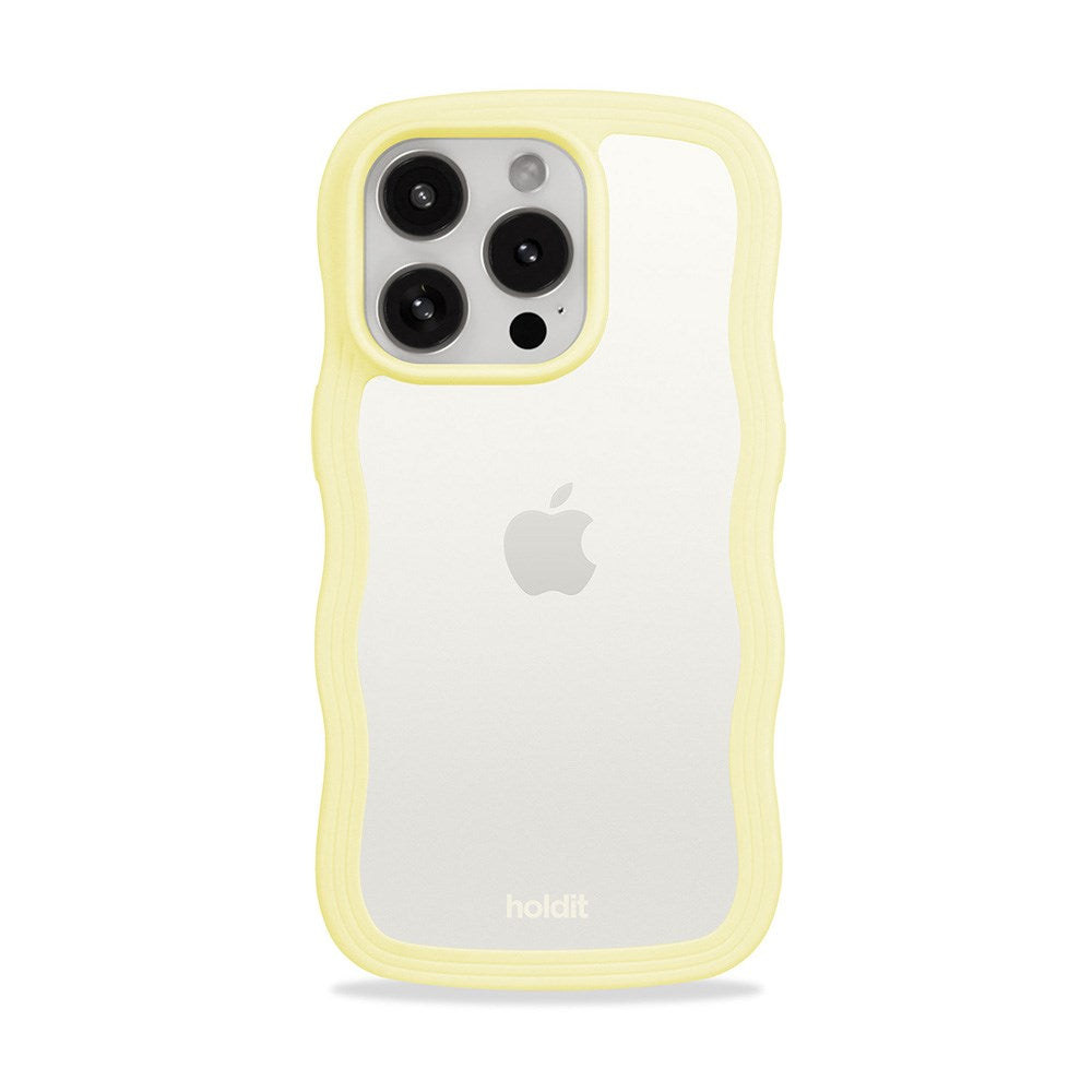 Holdit iPhone 15 Pro Max Wavy Deksel - Lemonade / Gjennomsiktig