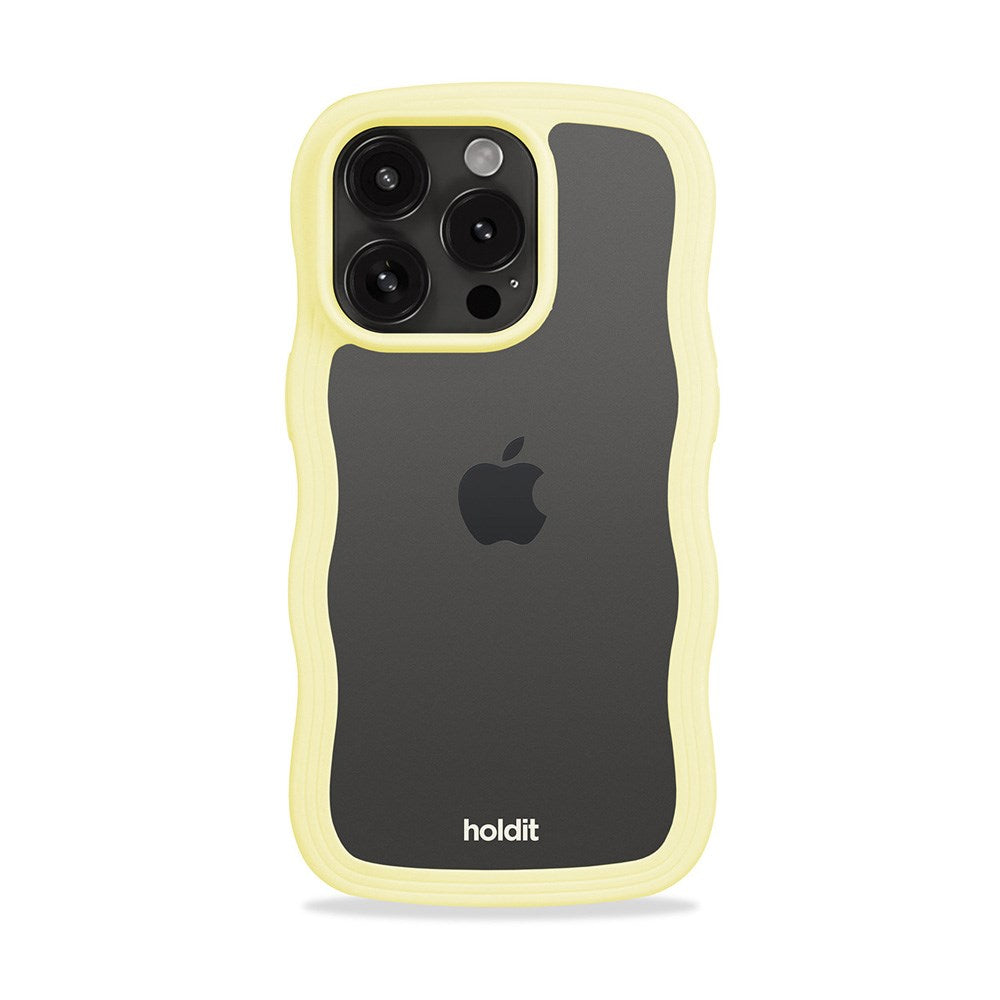 Holdit iPhone 15 Pro Max Wavy Deksel - Lemonade / Gjennomsiktig