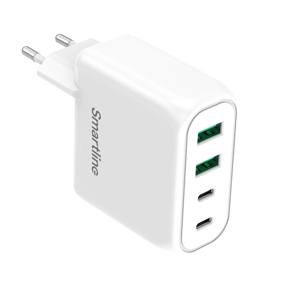 Smartline 100W Vegglader PD med 2 x USB-C 2 x USB-A - Hvit