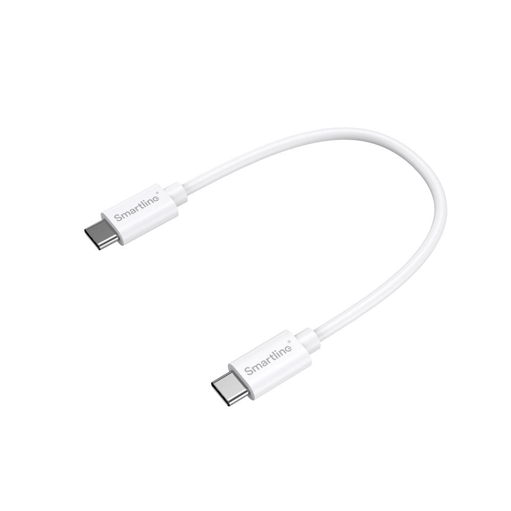 Smartline 60W USB-C til USB-C Ladekabel - 20cm - Hvit