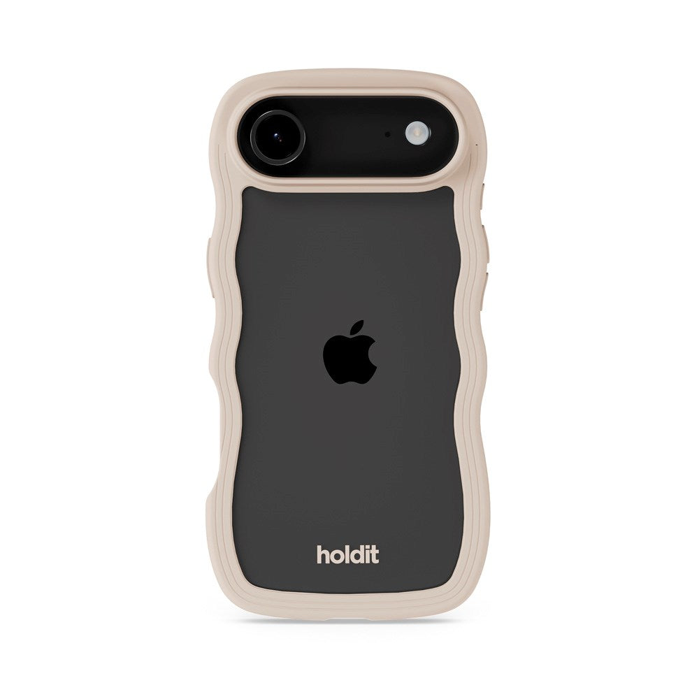 iPhone Air Holdit Wavy Cover - Light Beige / Transparent