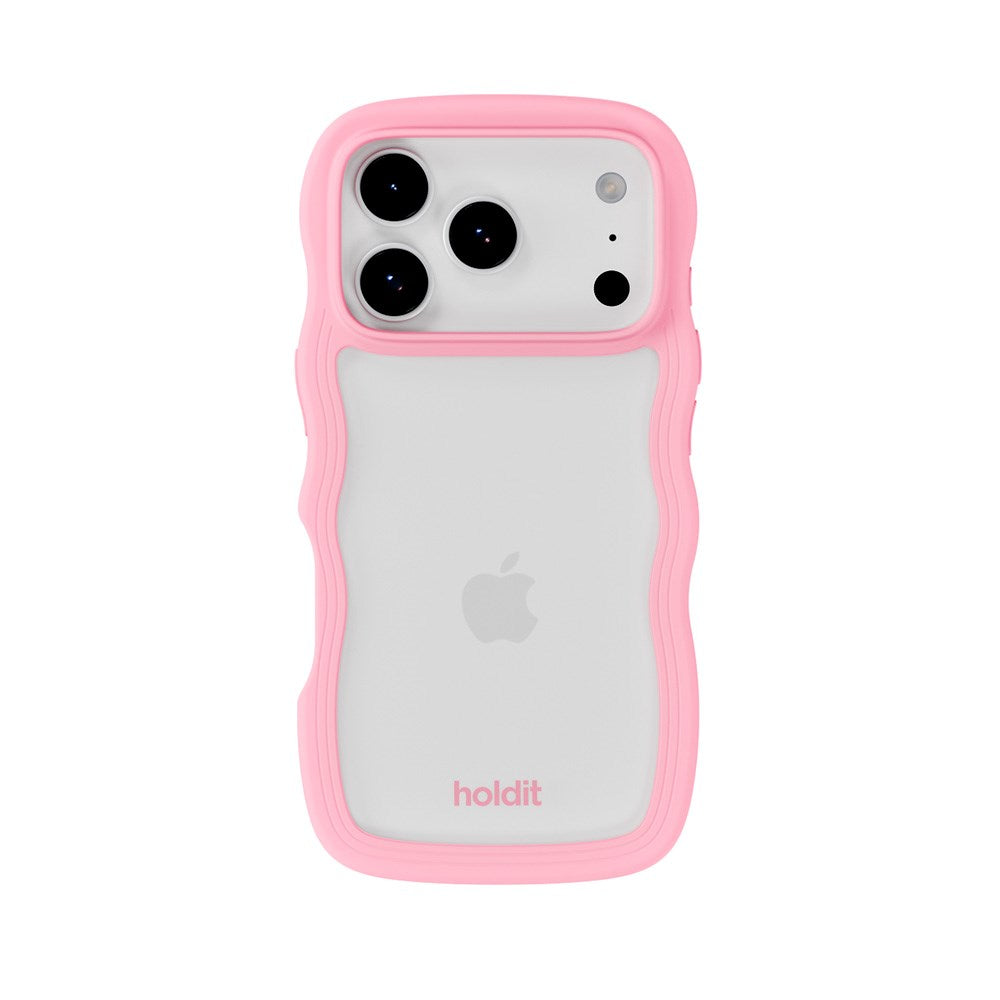 iPhone 17 Pro Max Holdit Wavy Cover - Pink / Transparent