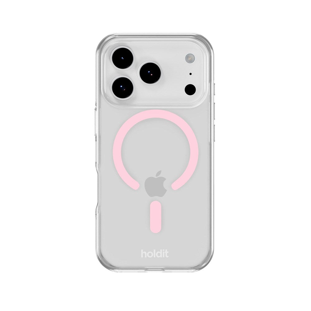 iPhone 17 Pro Holdit MagSafe Cover - Transparent / Pink