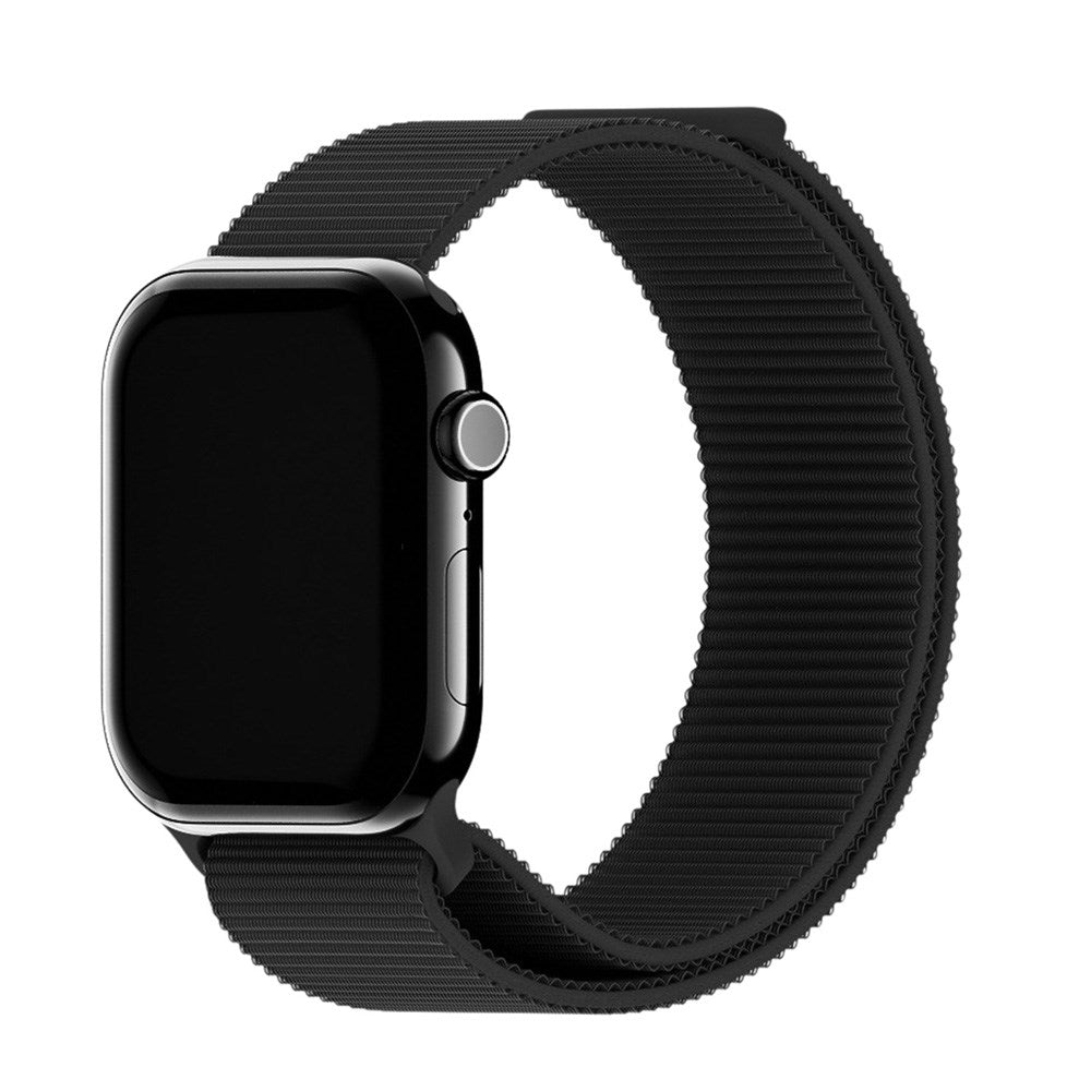 Apple Watch (38/40/SE/41/42mm) Holdit Nylon Rem - Sort