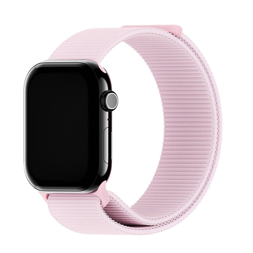 Apple Watch (38/40/SE/41/42mm) Holdit Nylon Rem - Lyserød