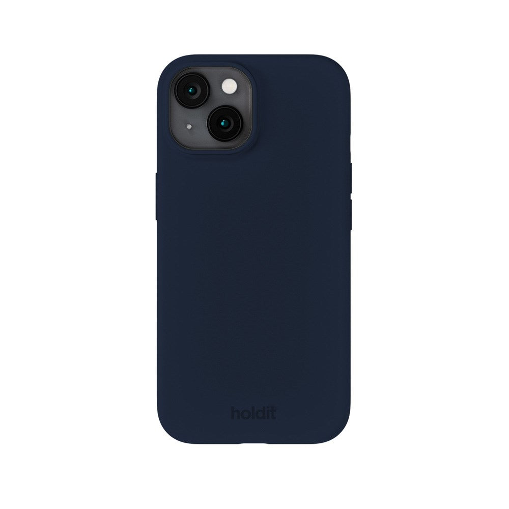 Holdit iPhone 15 Soft Touch Silikone Mobil Cover - Midnight Blue