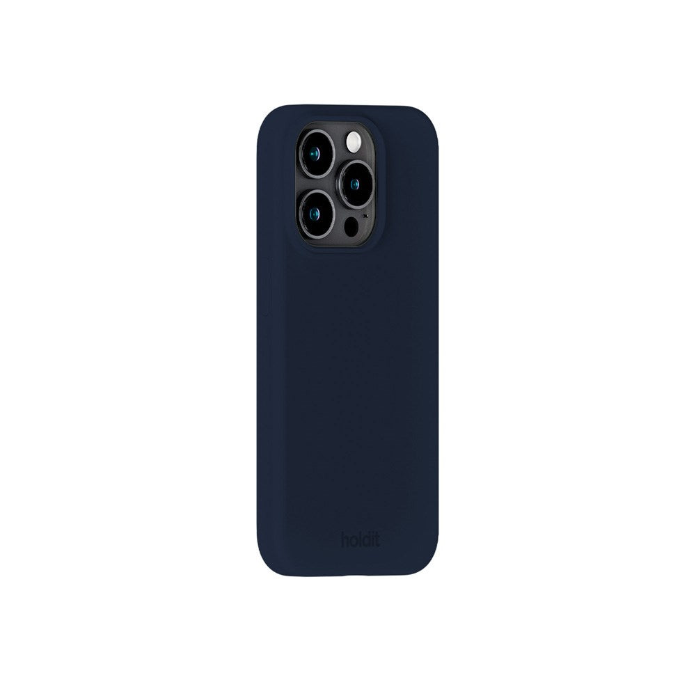 Holdit iPhone 15 Pro Soft Touch Silikone Mobil Cover - Midnight Blue