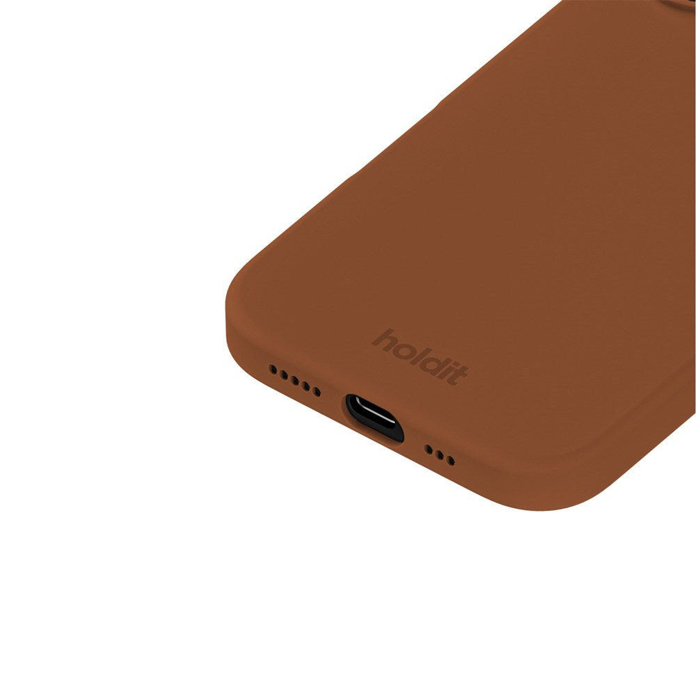 Holdit iPhone 16 Soft Touch Silikone Mobil Cover - Almond Brown