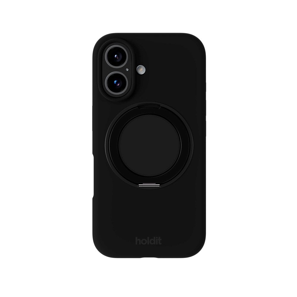 iPhone 16 Holdit Silikone Stand Cover - Black