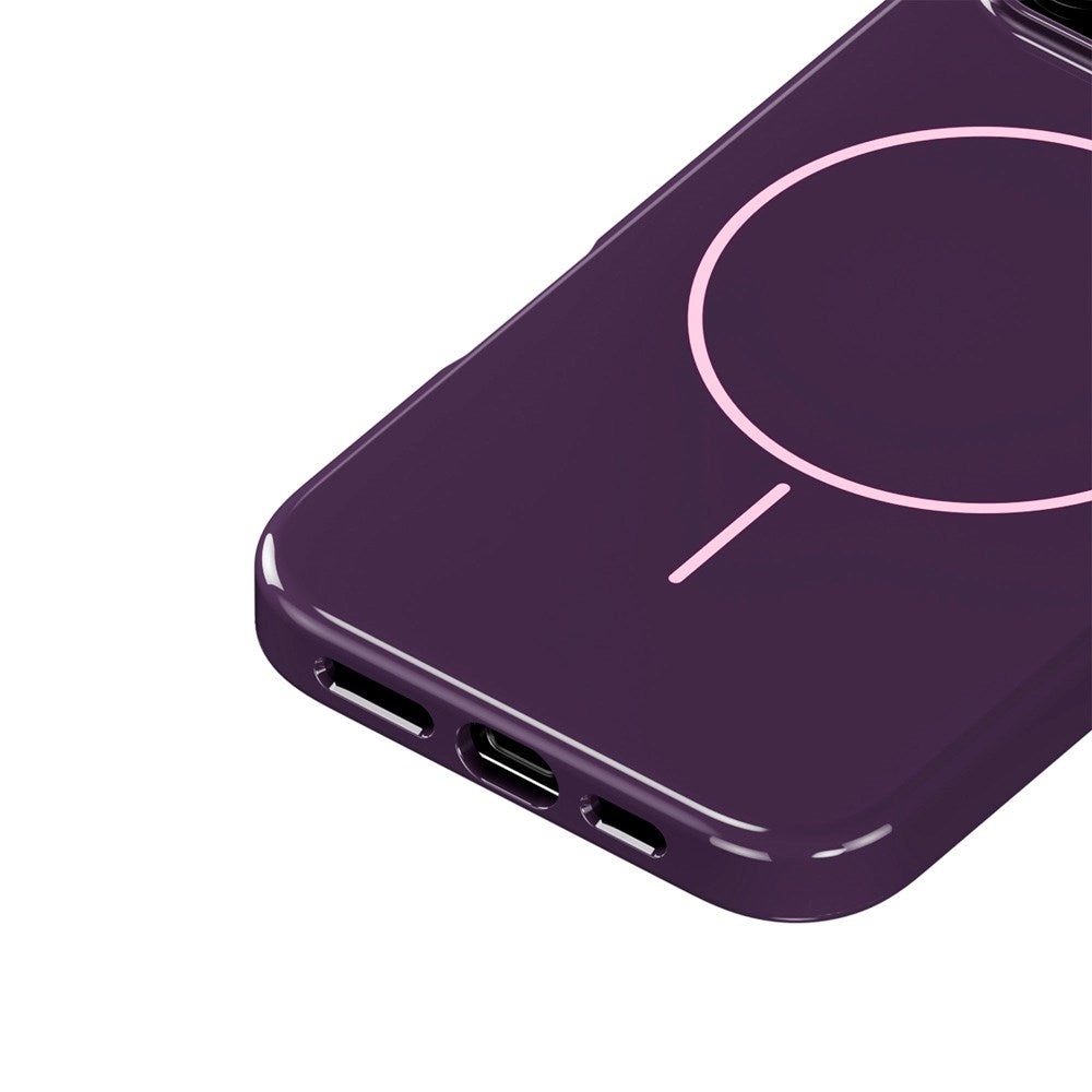 iPhone 16 Pro Max Holdit Mono Case - MagSafe Kompatibel - Deep Plum / Pink