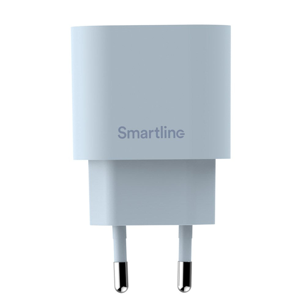 Smartline Vægoplader m. 1 x USB-C - 20W - Lyseblå