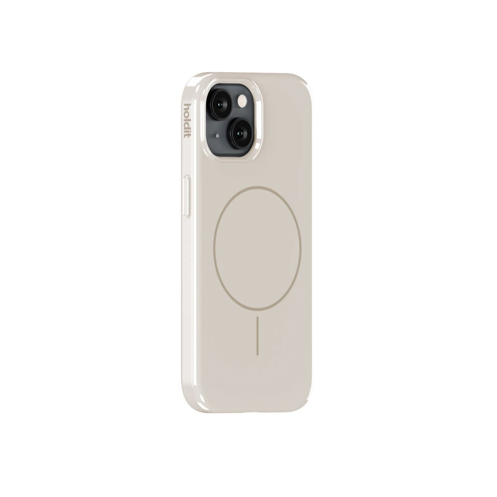iPhone 17e / 16e / 15 / 14 / 13 Holdit Mono Cover - MagSafe Kompatibel - Light Beige / Beige