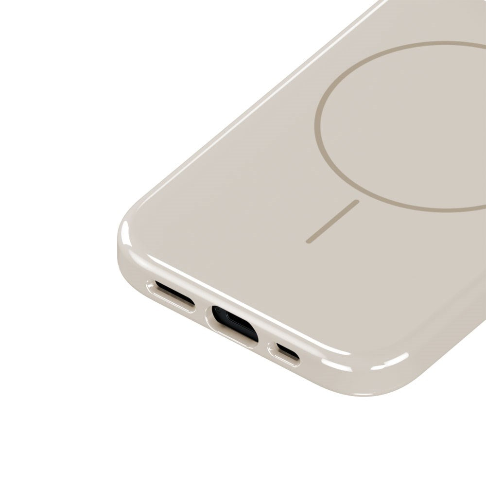 iPhone 17e / 16e / 15 / 14 / 13 Holdit Mono Cover - MagSafe Kompatibel - Light Beige / Beige
